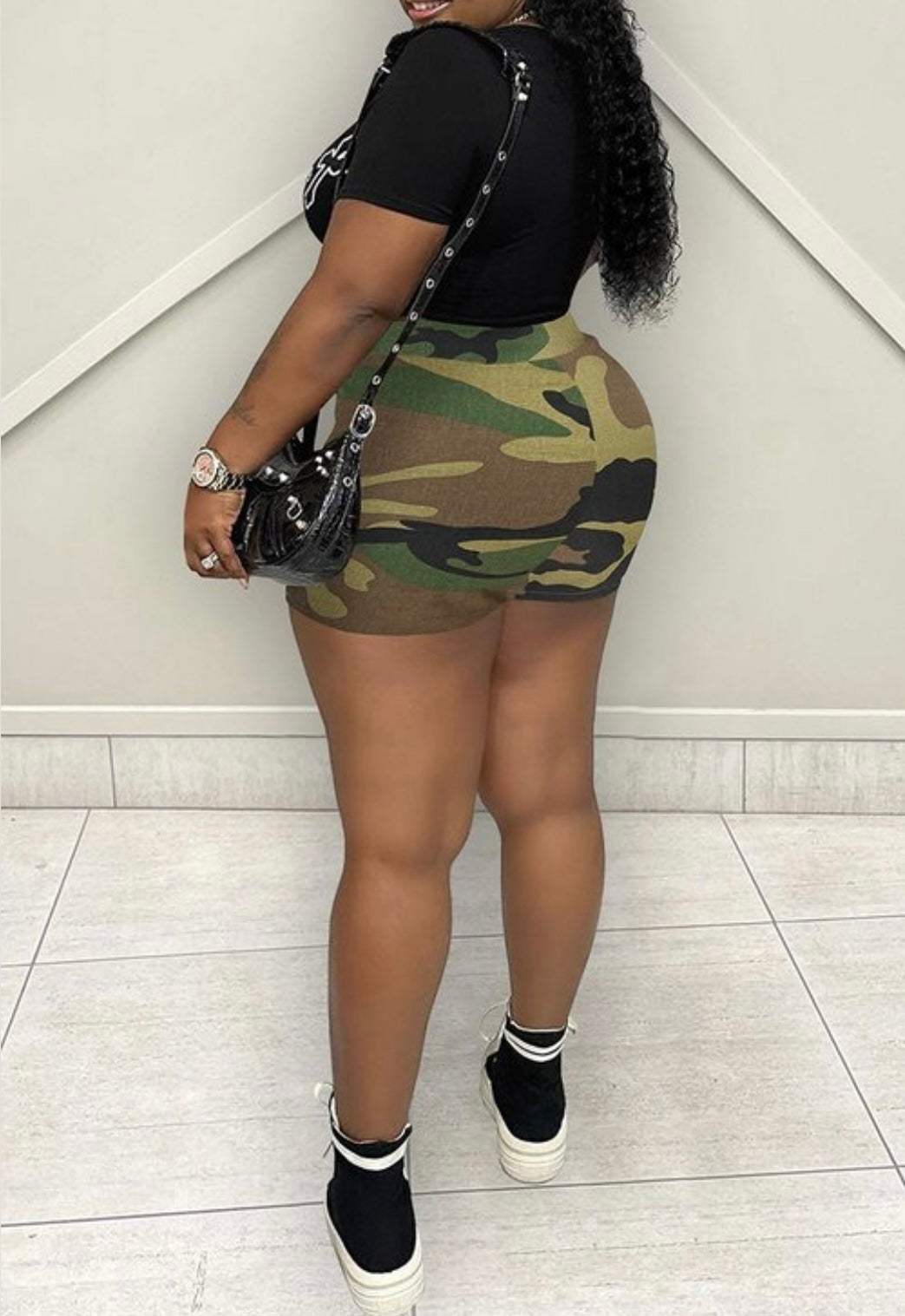 FRONT WRAP CAMOUFLAGE SHORTS