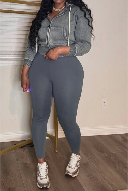 CASUAL HOODIE AND LEGGING SET