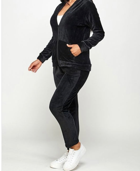 VELVET  TWO-PIECE  JOGGER